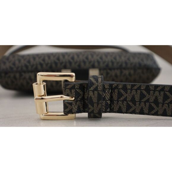 Michael Kors 556346 Women's Sz L/XL Black/Gold Jet Set Fanny Pack Belt Bag - Picture 6 of 6